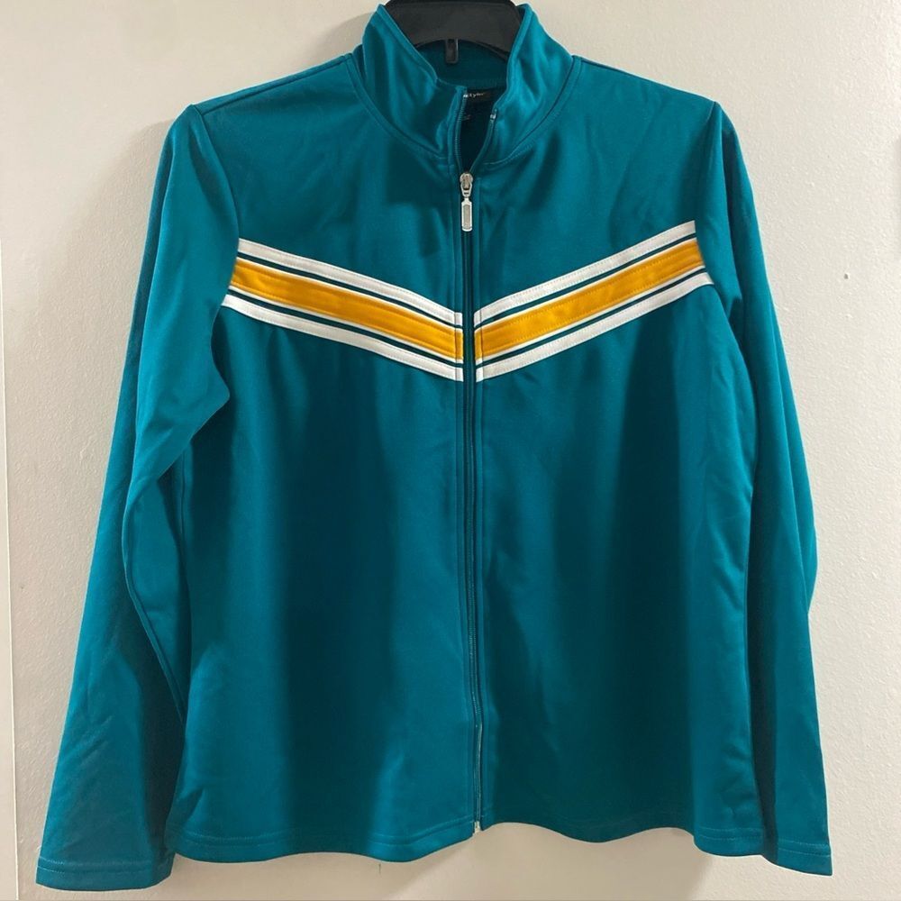 Metrostyle Vibrant Teal Track Jacket‎